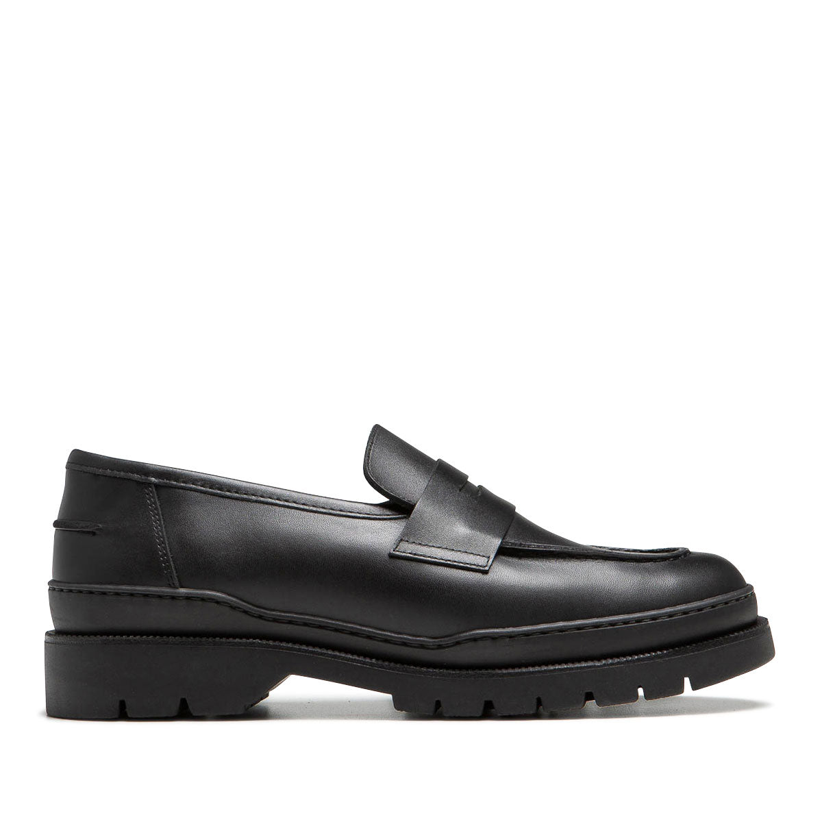 BLACK ACCORE BOAT SHOE MOCCASIN