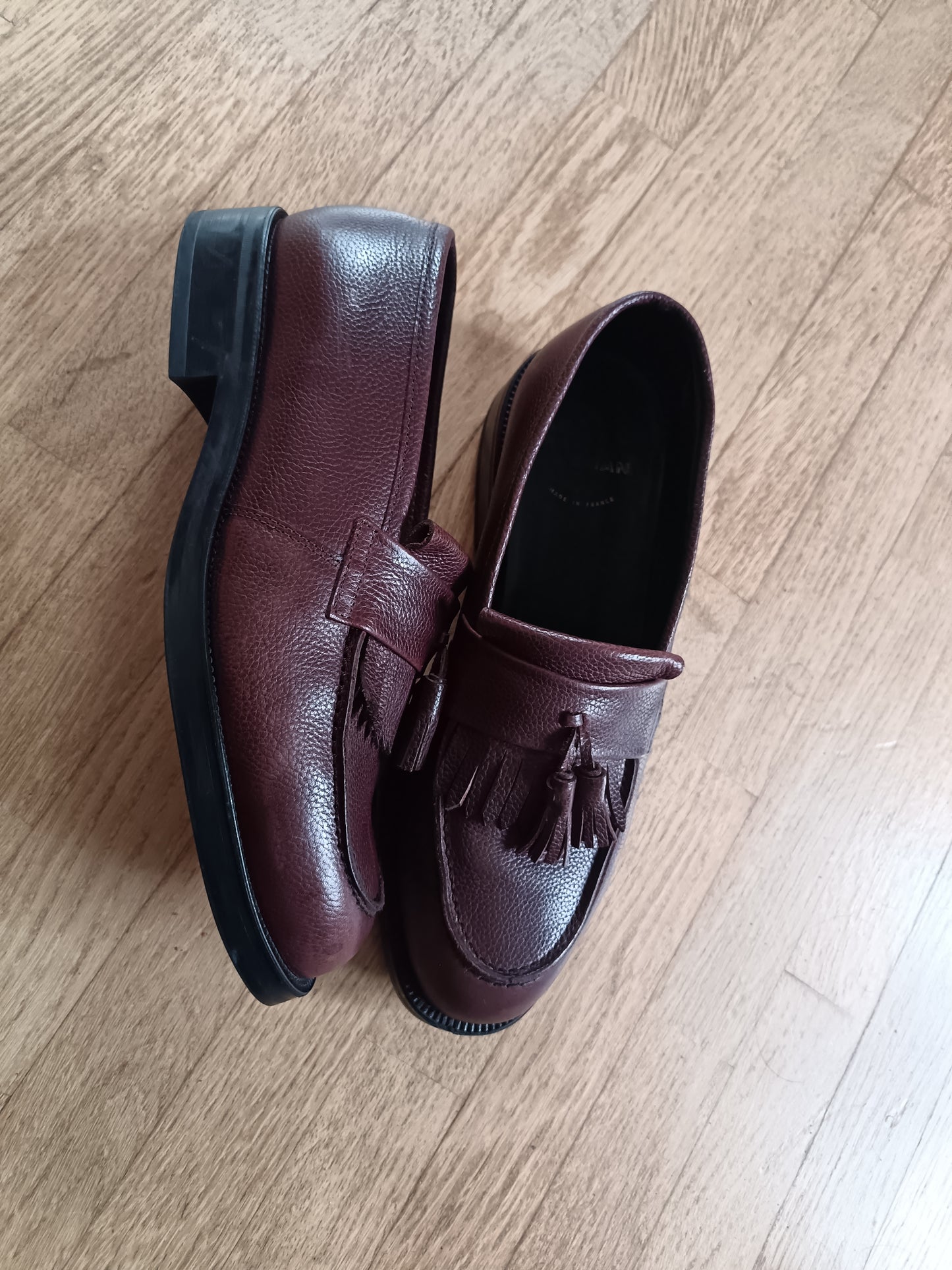 Burgundy loafers
