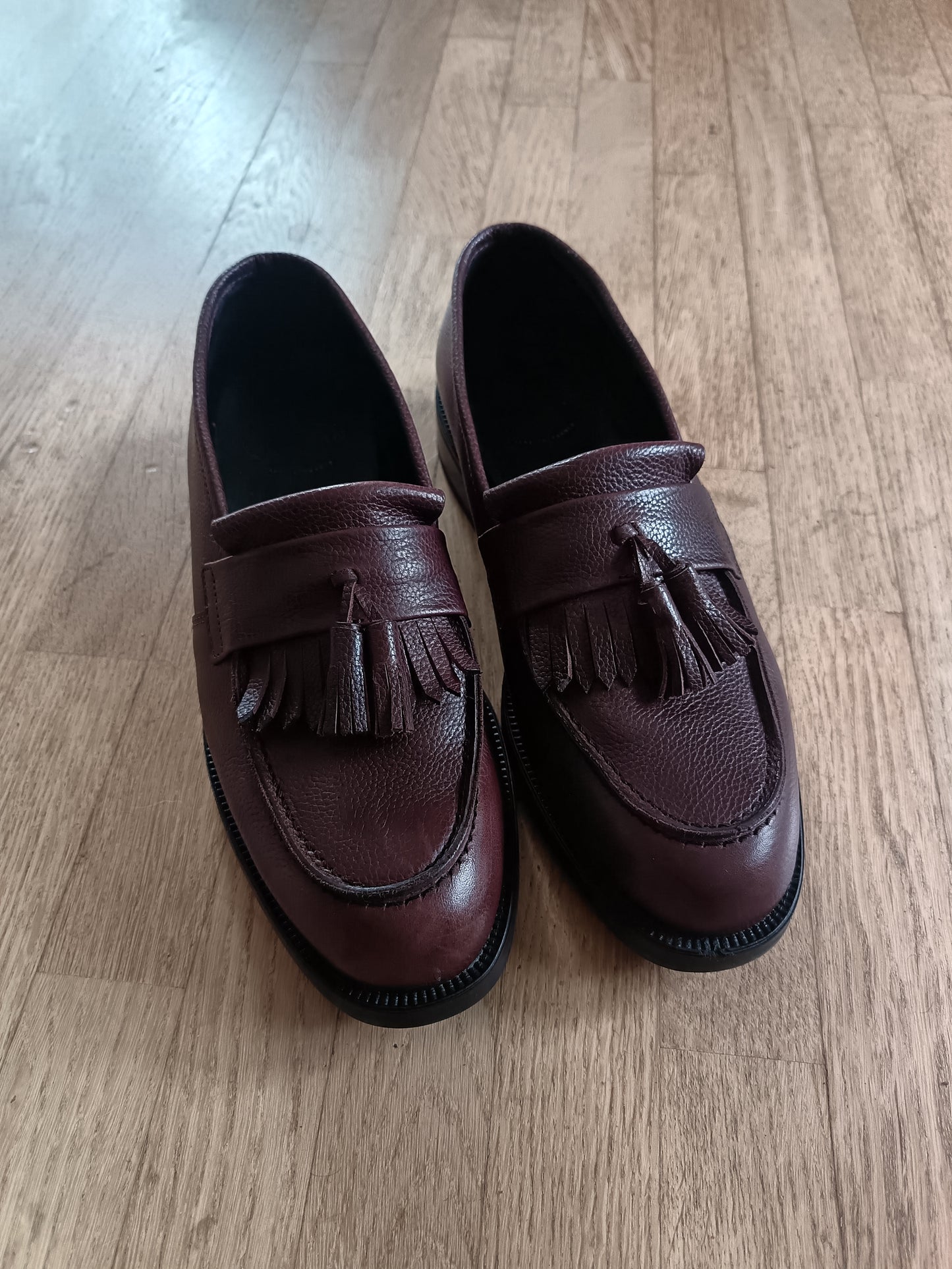Burgundy loafers