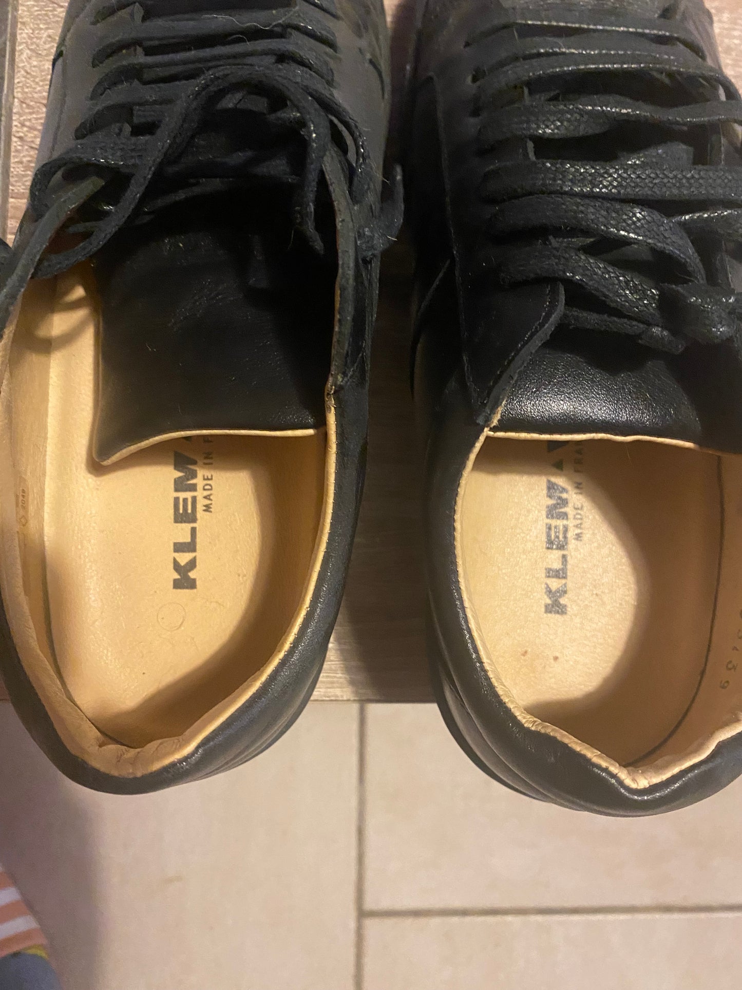 Black sneakers
