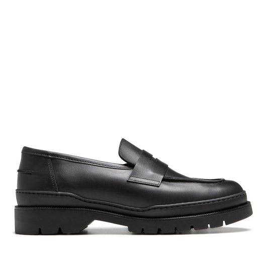 BLACK ACCORE BOAT SHOE MOCCASIN
