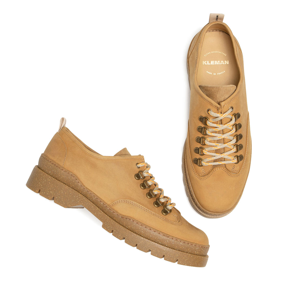 DERBIES-RICHELIEU COURRIER N BIO JAUNE