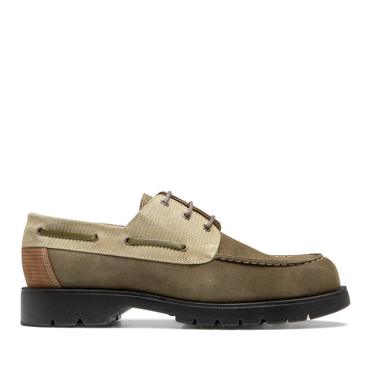 DONATO CORD Green Derby Shoes